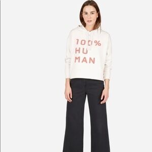Everlane The 100% Human Typography Hoodie SZ XS